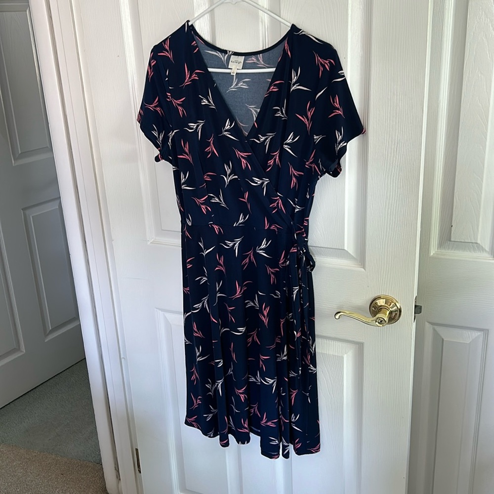 Blue wrap dress